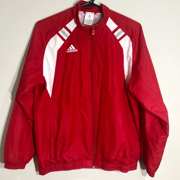adidas Other - Adidas boys/girls red lightweight jacket, L